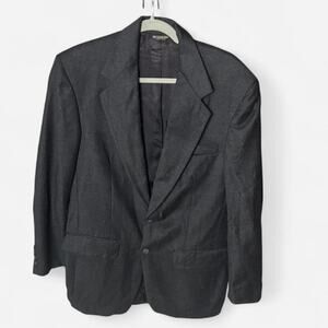 Vintage Bill Blass Boardroom Grey Wool Blazer Sport Coat - most likely a 38R